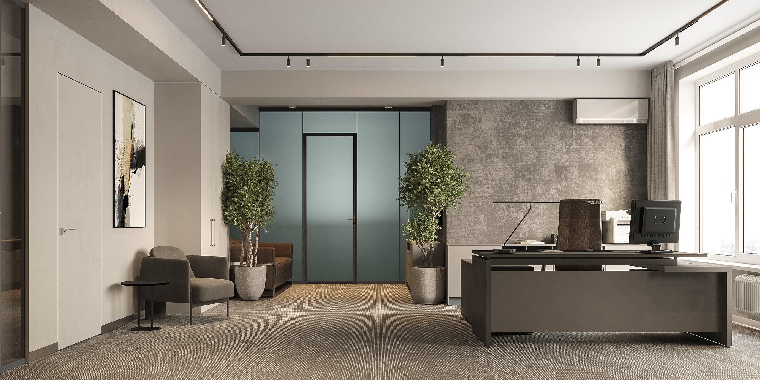 Проект кабинета в современном стиле