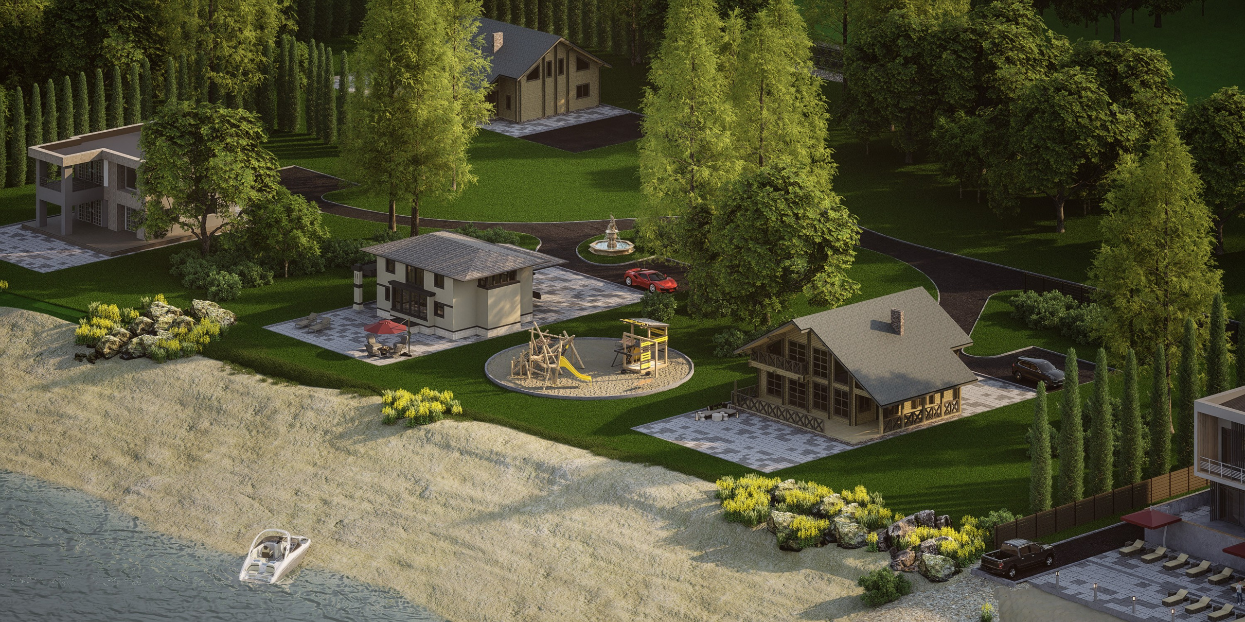 Озеро Буссе. Вариант 2. Архитектурно-дизайнерское бюро ROOMS