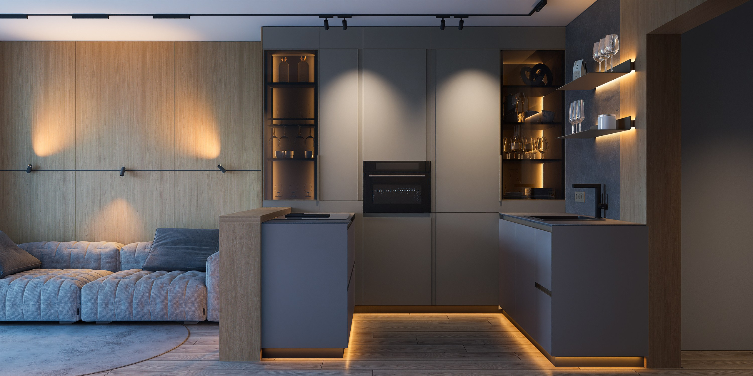 Квартира ЖК GREEN 130. Архитектурно-дизайнерское бюро ROOMS