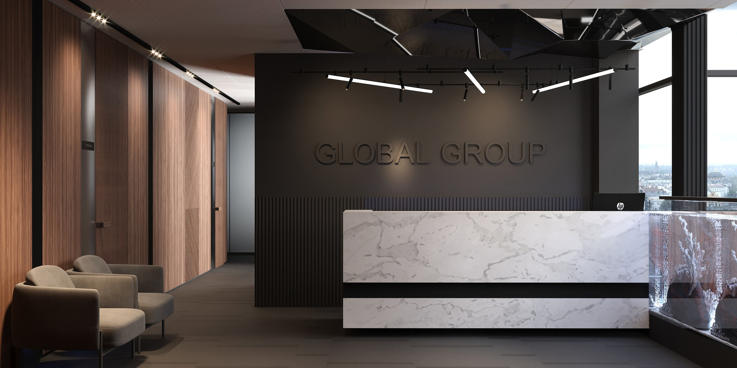 Офис Глобал (ДЛЯ САЙТА). Архитектурно-дизайнерское бюро ROOMS