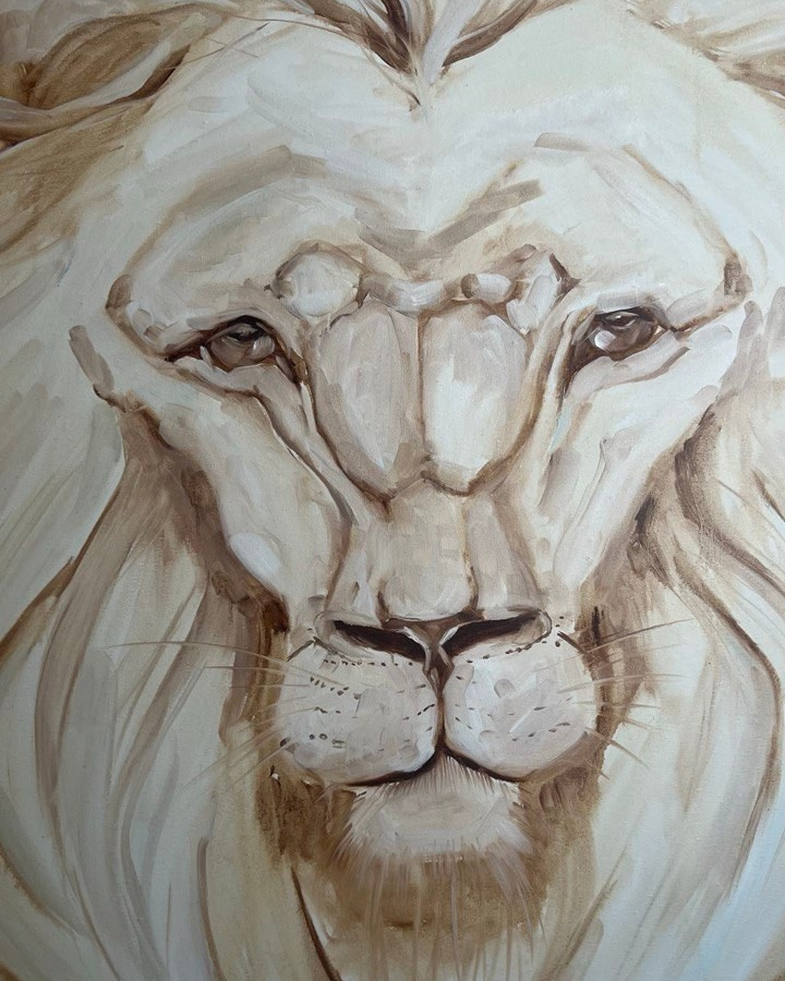 Арина Кузнецова художник фотограф интуитивная живопись серия картин Лев посредник бога 