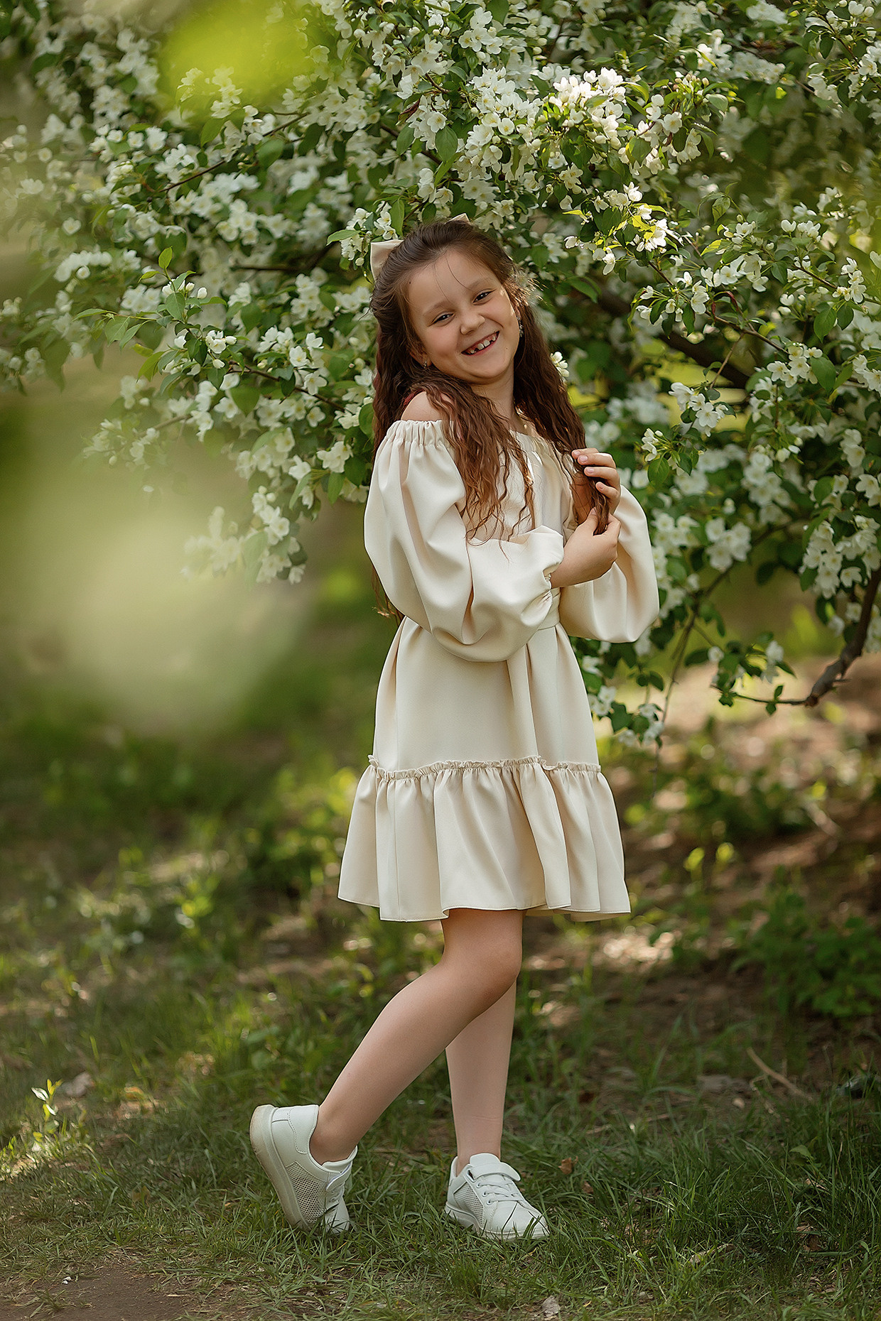 Фотосессия в яблонях. Детский и семейный фотограф в Екатеринбурге