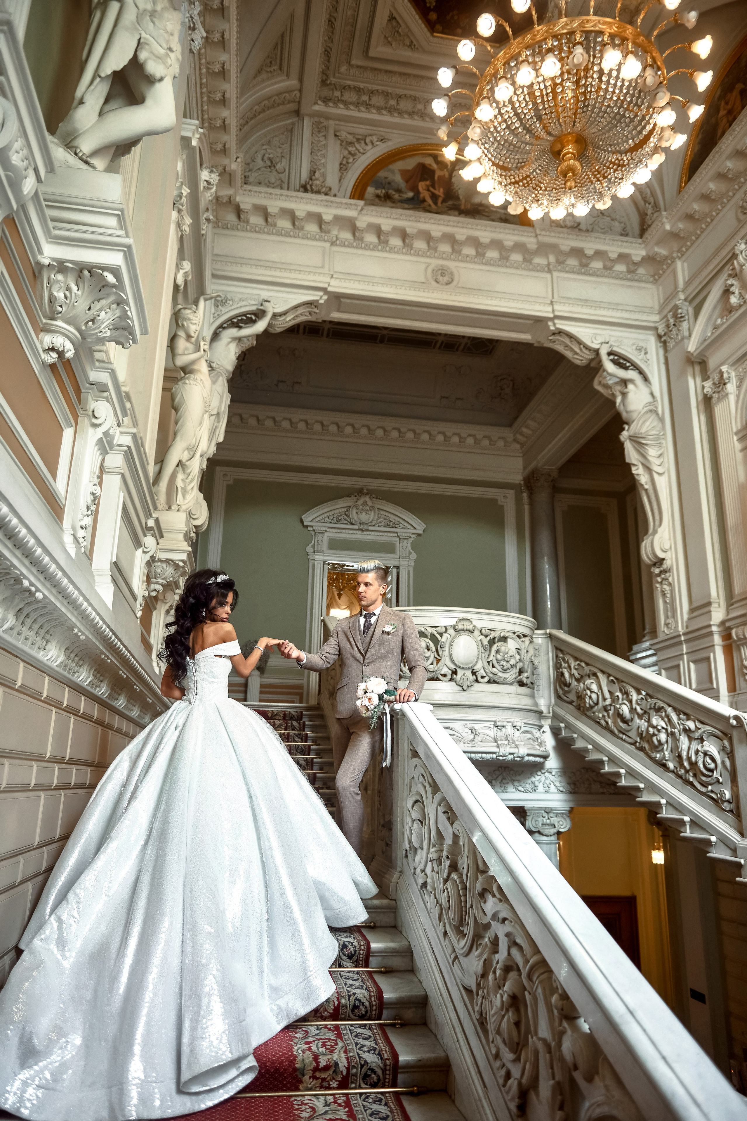 Свадебная фотосессия в Первом Дворце Бракосочетания № 1 на Английской набережной. Портретный, семейный и свадебный фотограф в Санкт-Петербурге и в Пушкине Ширяев Денис