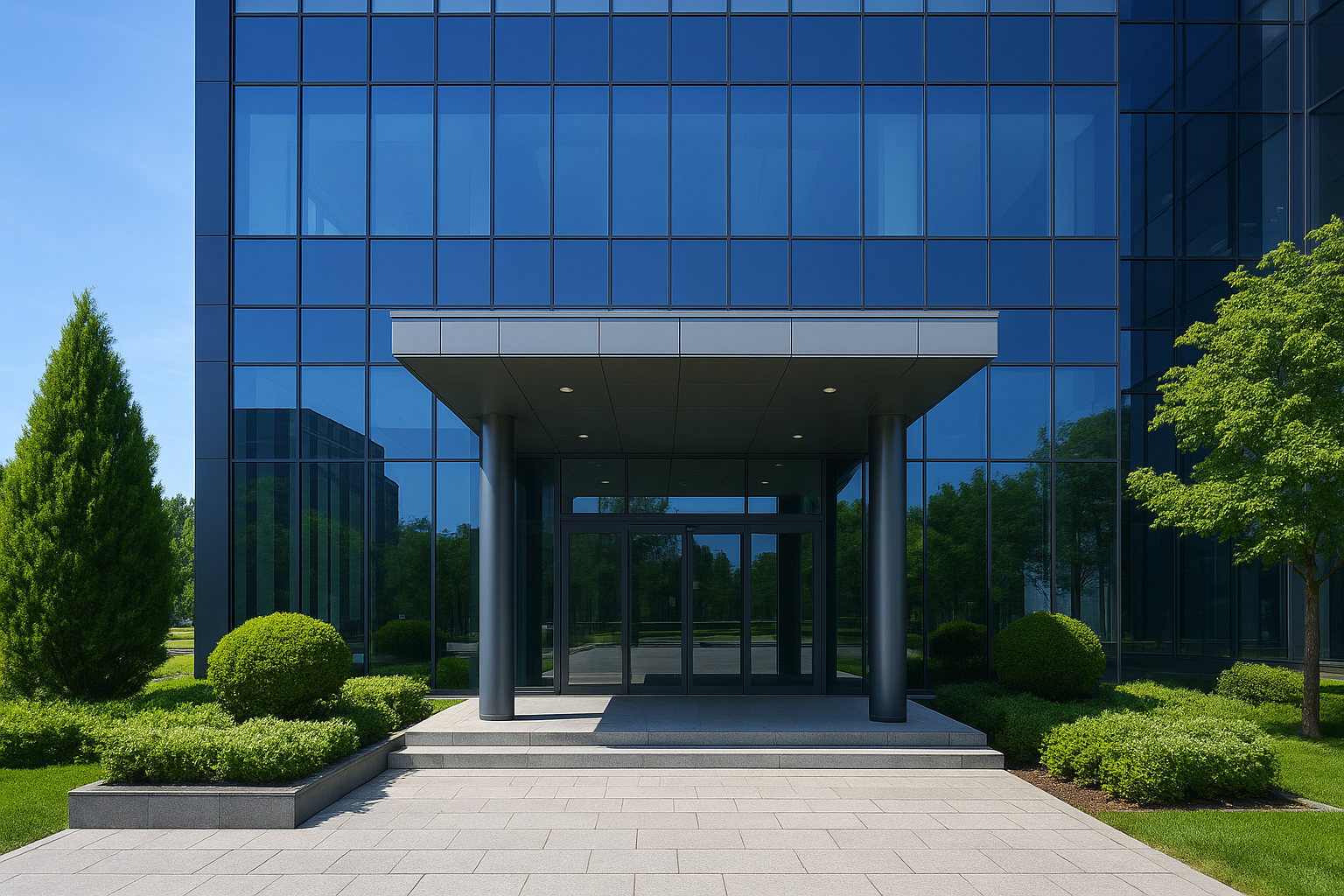 Входная группа в бизнес-центра класса А