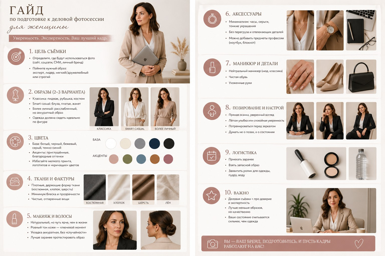 Гайд по подготовыке к Деловой фотосессии. Деловая и Бизнес съемка в  Москве Инесса Грушко