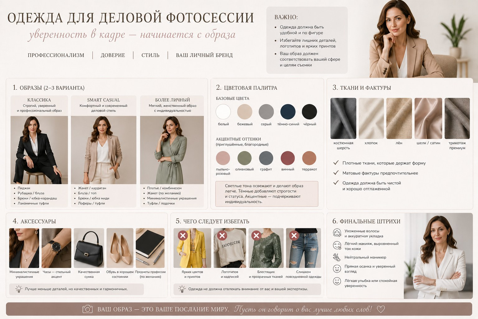 Гайд по подготовыке к Деловой фотосессии. Деловая и Бизнес съемка в  Москве Инесса Грушко