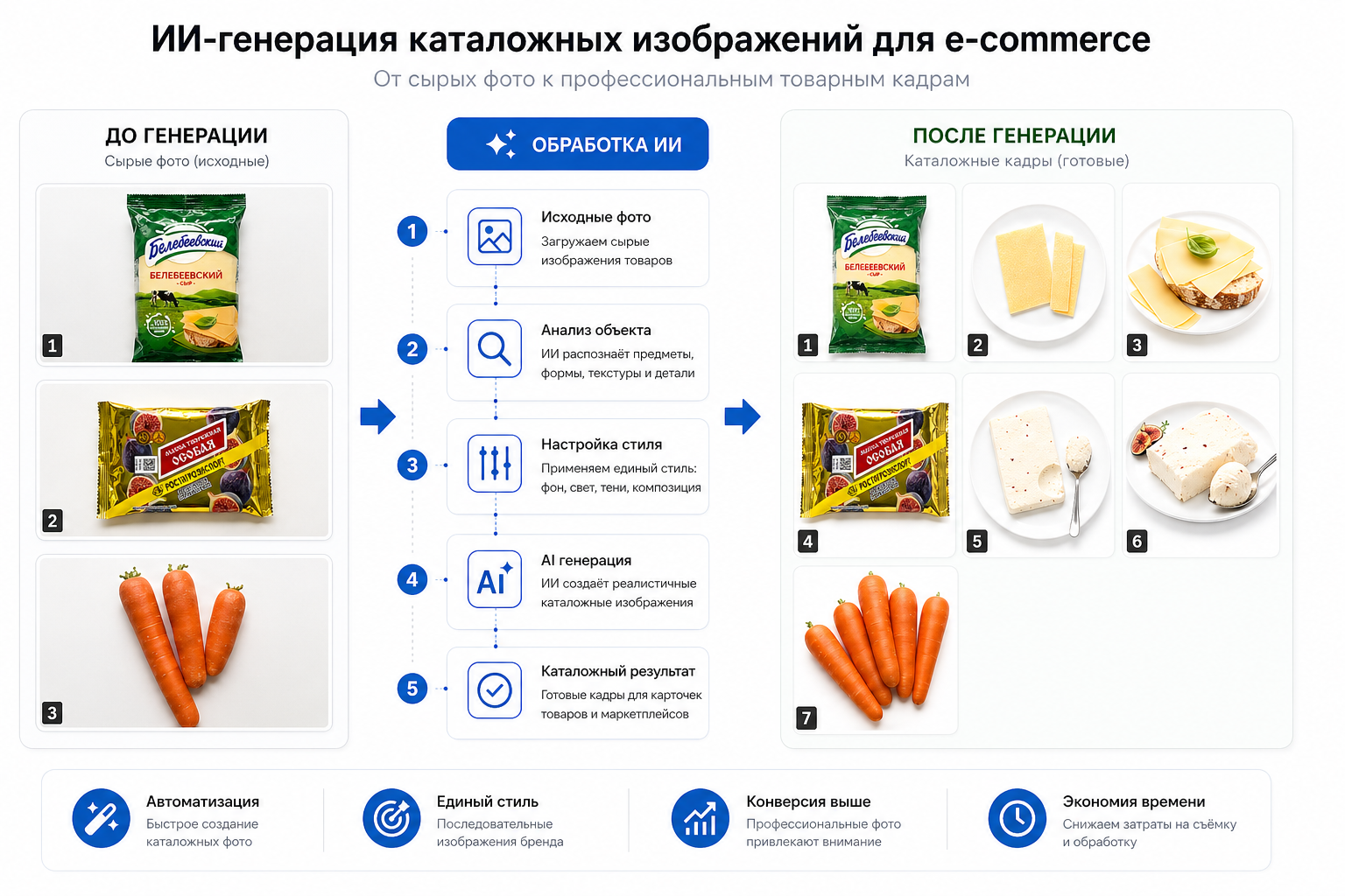 Создание карточек товаров ИИ и Автоматизация каталогов для маркетплейсов и дарксторов. Фуд фотограф Москва Евгений Литвинов.Продающий контент для ресторанов, кафе и служб доставки HORECA