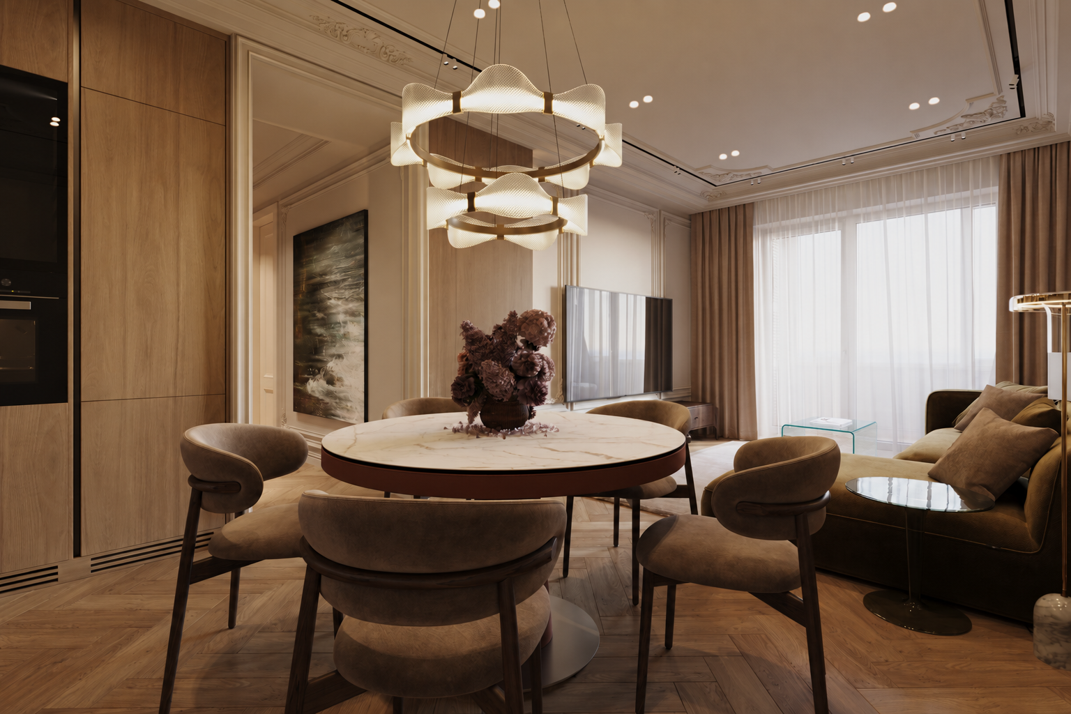 АППАРТАМЕНТЫ «ОЛИМП» / квартира, 105 м². Rezells Architects — студия дизайна жилых и коммерческих интерьеров