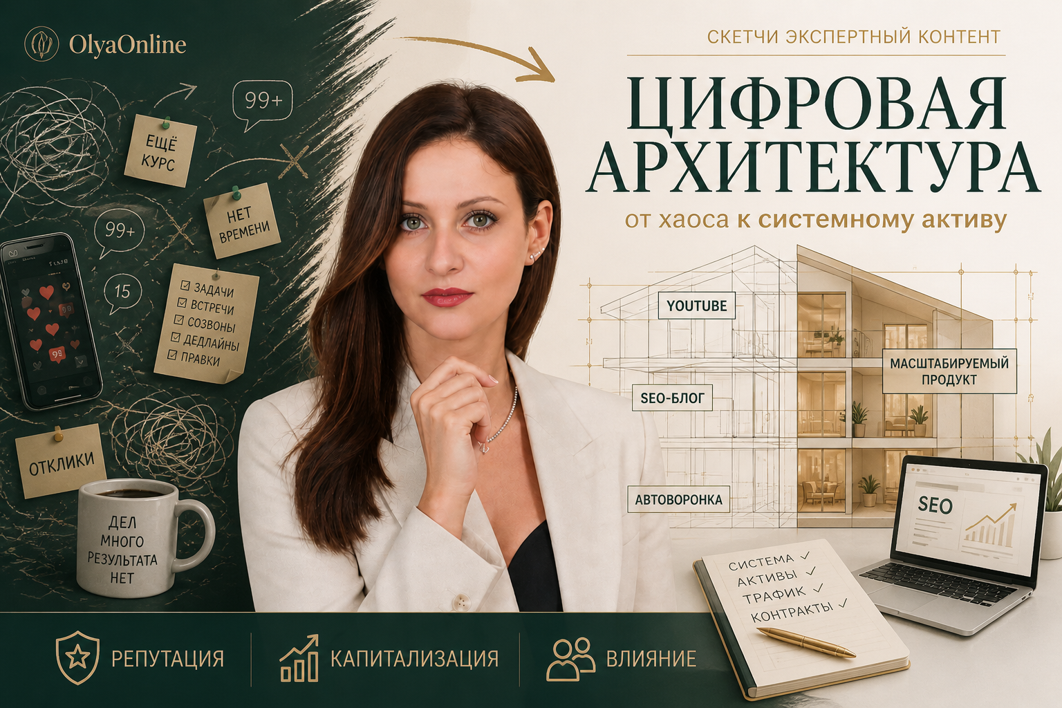 Цифровая архитектура и бизнес-системы для экспертов — инфографика Ольги Рэд | Оля Онлайн