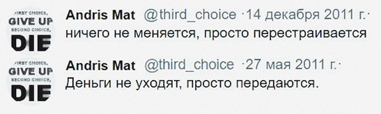 Twitter. ХРОНИКИ ХРОНОСА