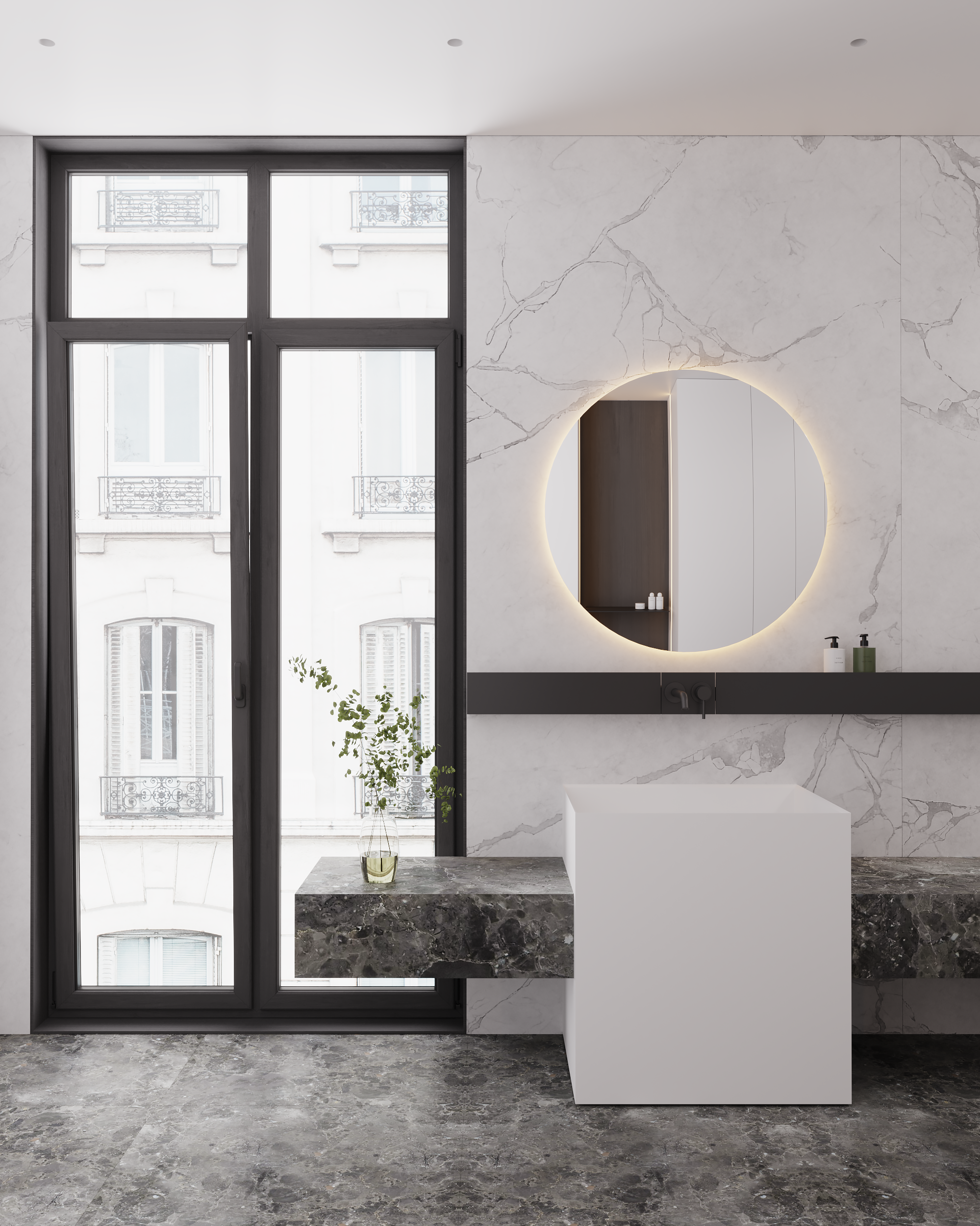 Bathroom minimal. Дизайн интерьера | 3D визуализация | Миланская Марина