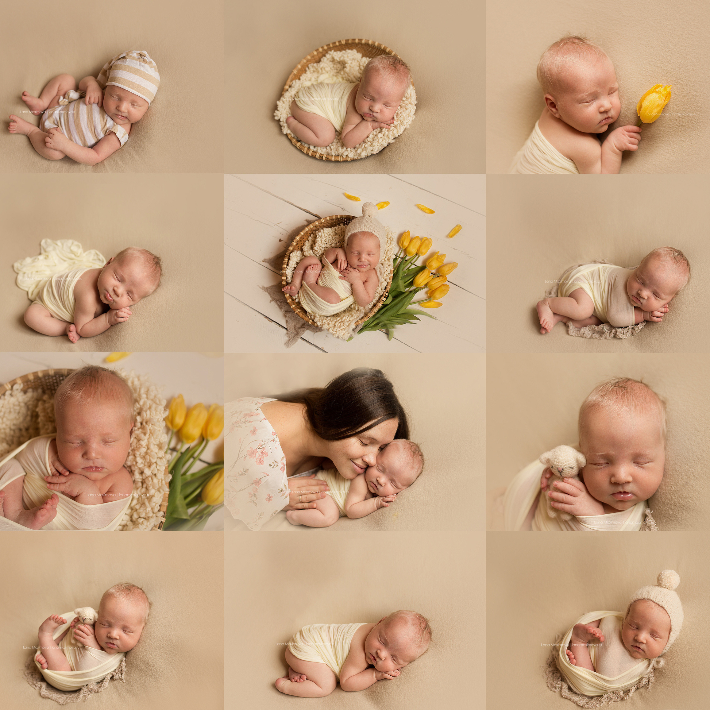 Новорождённые. Фотограф новорождённых малышей и детский фотограф В Казани Лана Максим