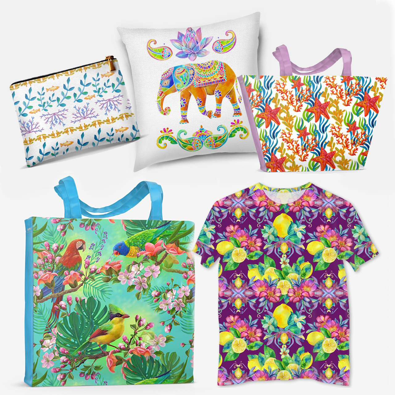 Товары с авторскими принтами Алёны Лазаревой. Раскраски Алёны Лазаревой