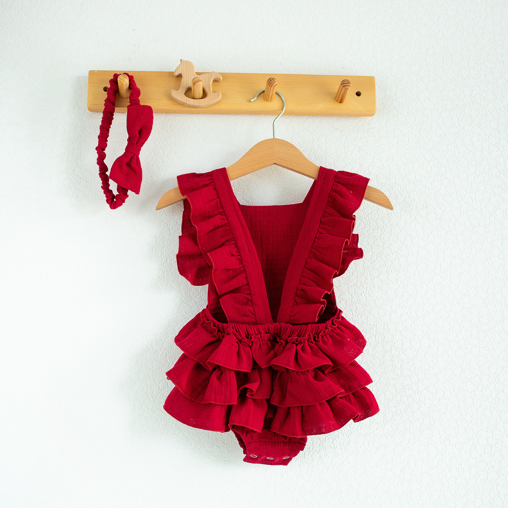 018 Ромпер с воланами. Эко-одежда для детей