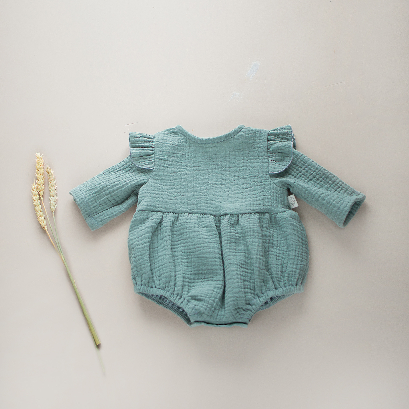 046 Боди c длинным рукавом. Эко-одежда для детей