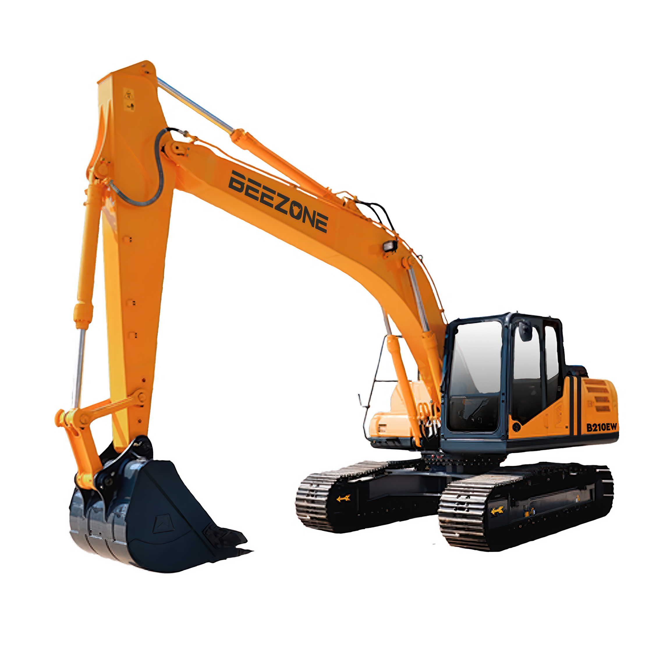 Желтый гусеничный экскаватор Beezone