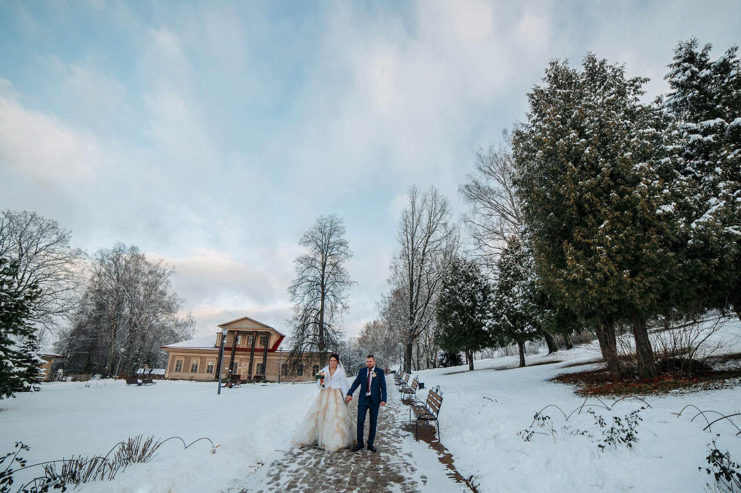 Свадьба зимой Смоленск. Свадебный фотограф Вашкевич Денис