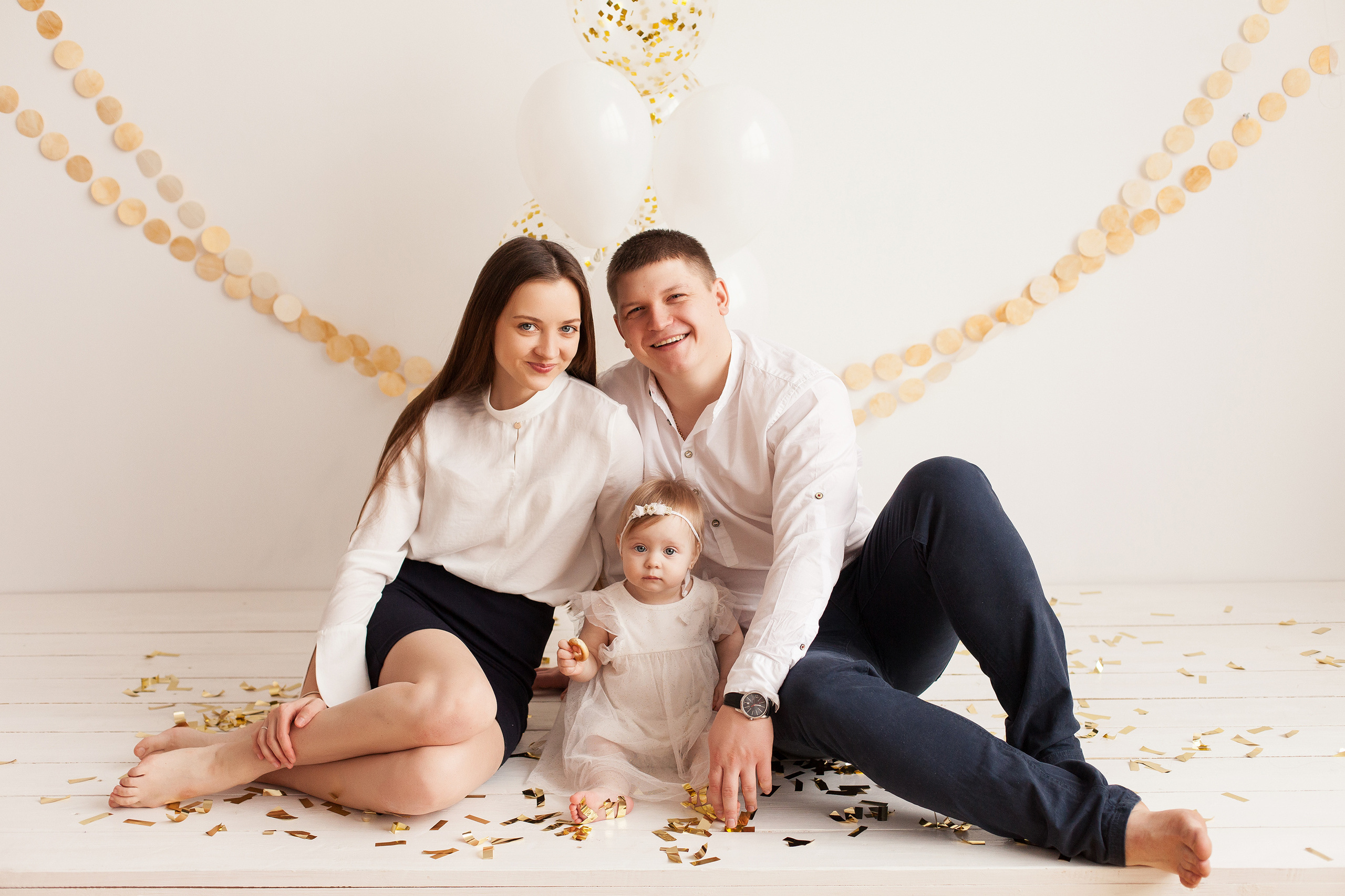 Первый день рождения с тортиком. Детский фотограф в Самаре