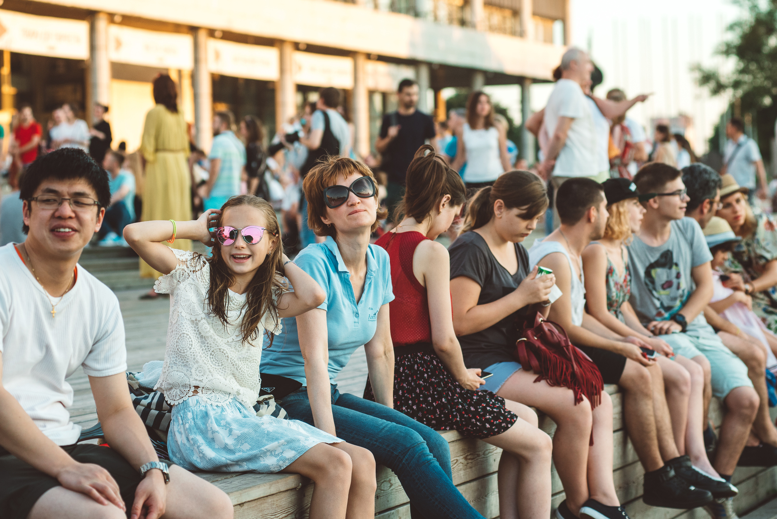 Вечерняя фотопрогулка в закатных лучах. Семейный фотограф в Москве Елена Снегирева