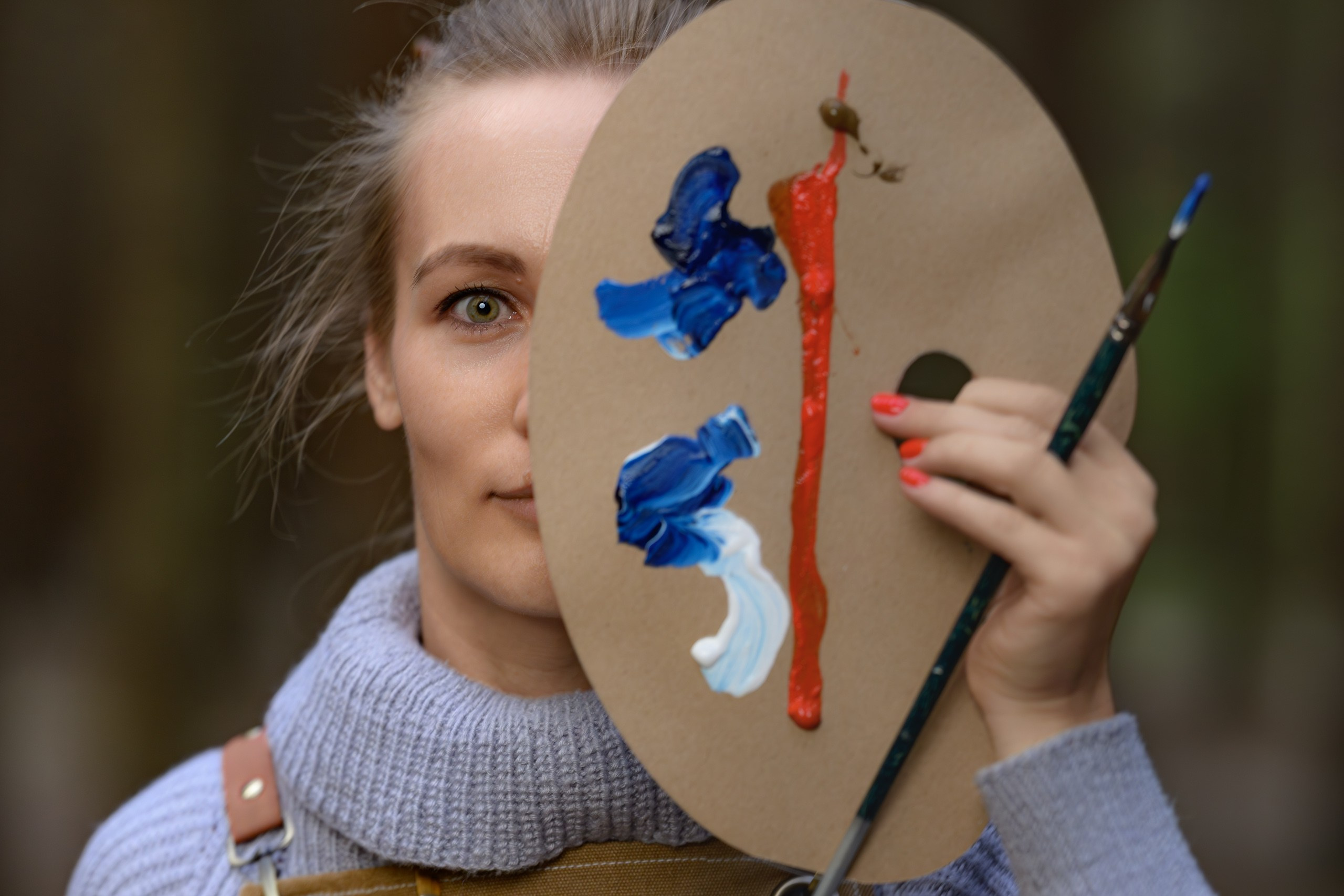 Портрет художницы с палитрой