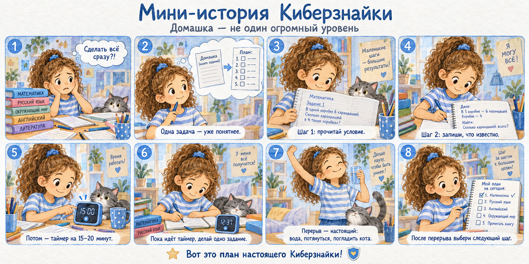 Как подружить телефон, уроки и отдых