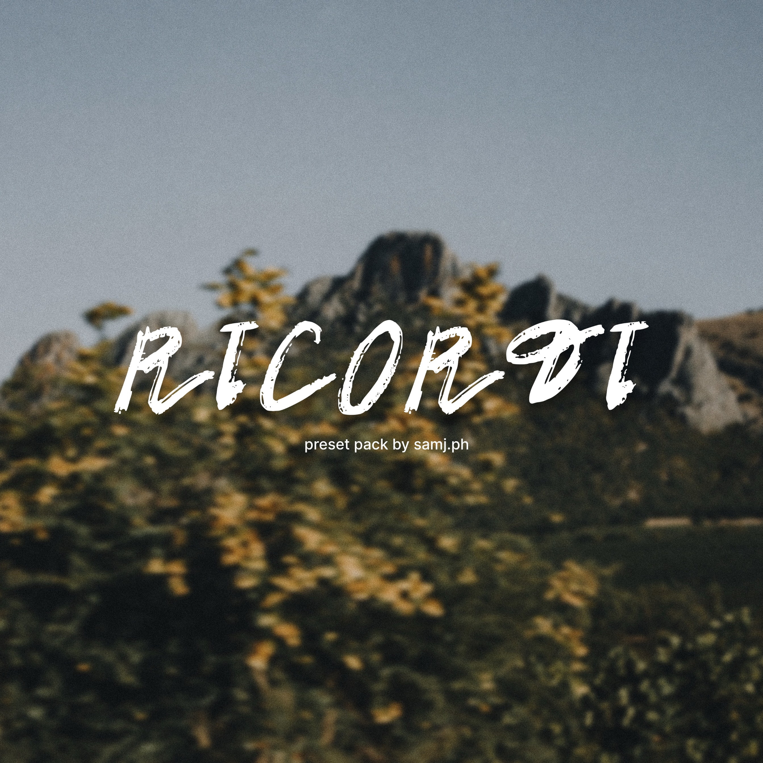 RICORDI PRESET PACK. Main page