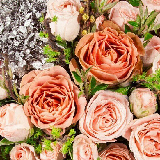 Букет с розами каппучино. Флорист Маргарита Гладкова