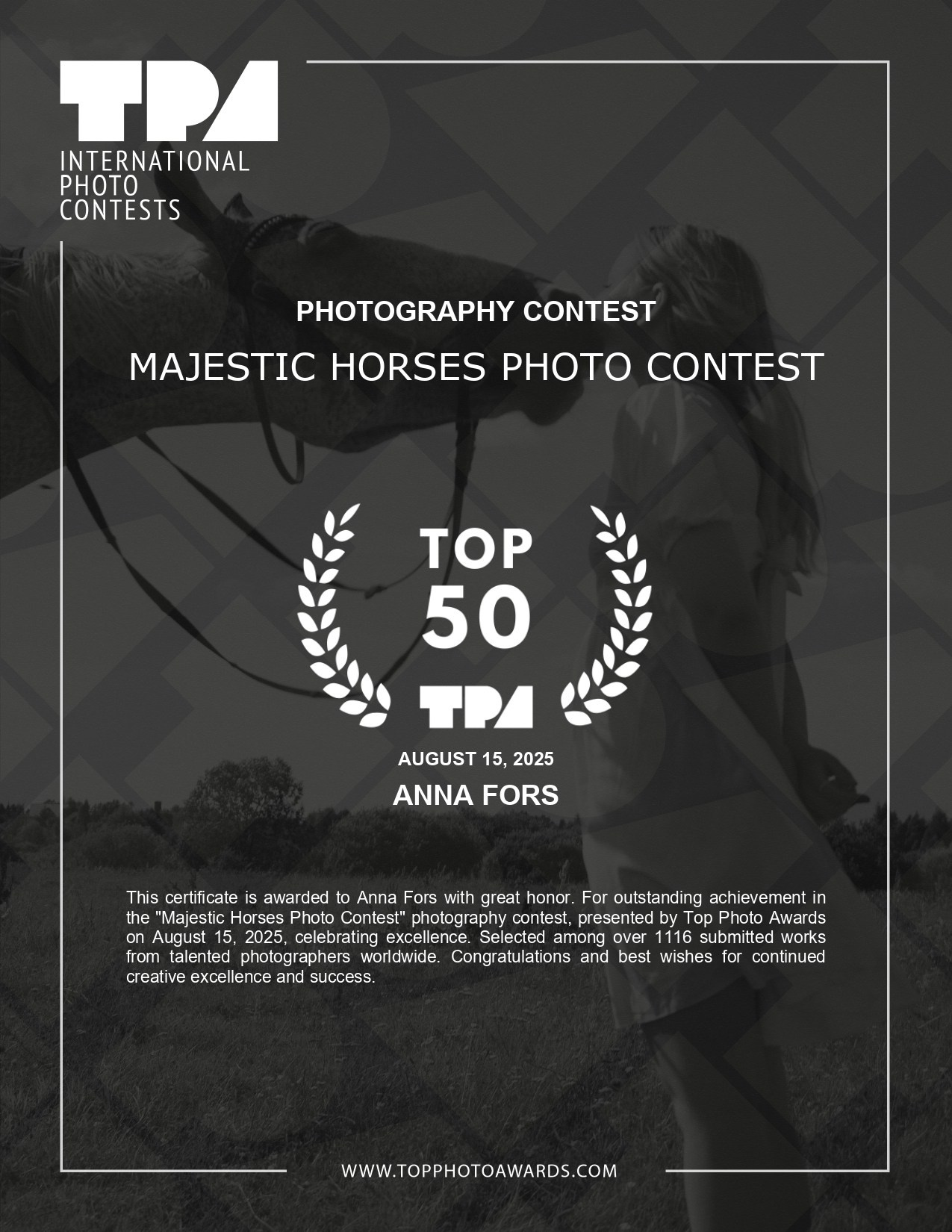 Конкурсы. Арт-ню фотограф, Фотохудожник в Москве Анна Форс