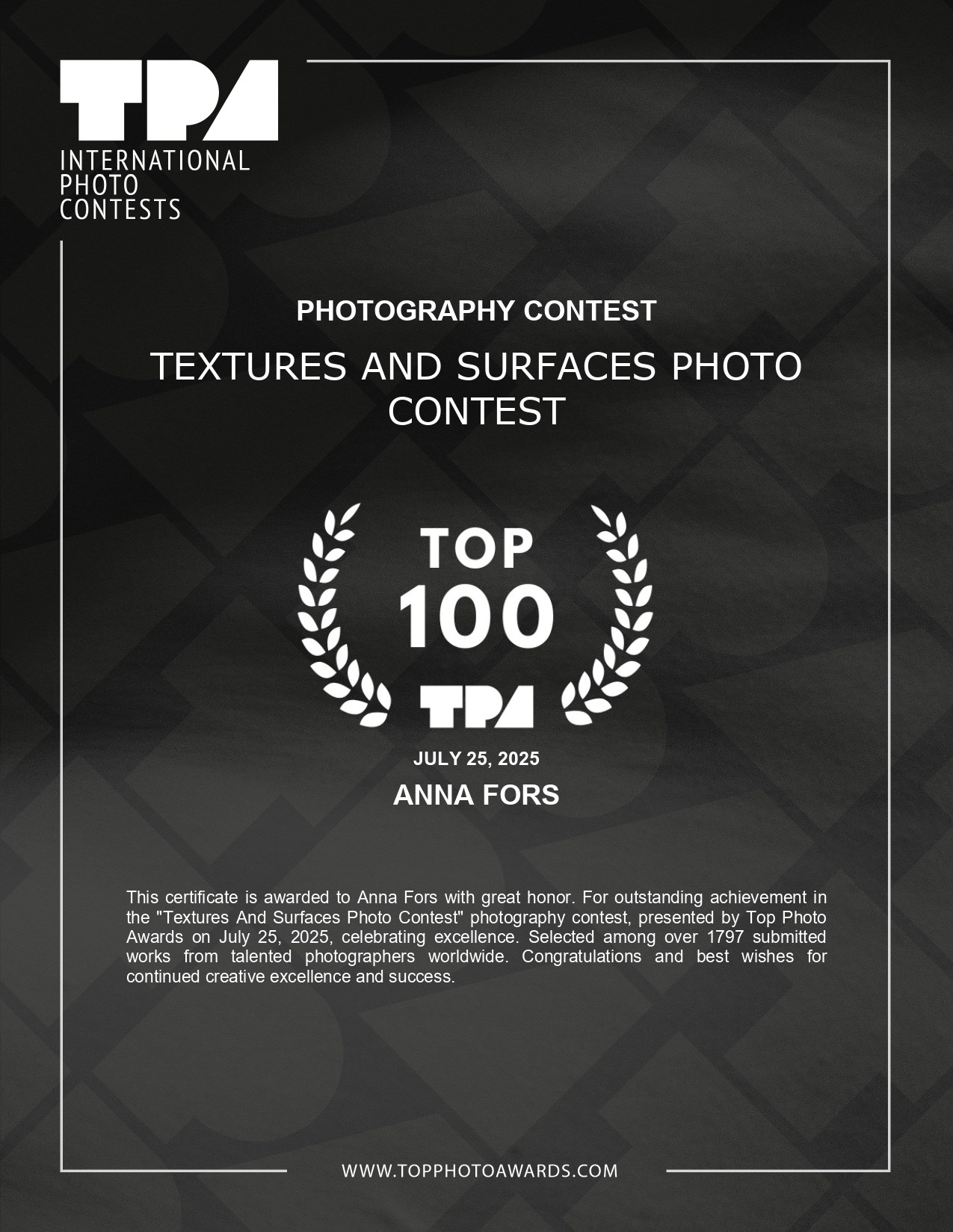 Конкурсы. Арт-ню фотограф, Фотохудожник в Москве Анна Форс