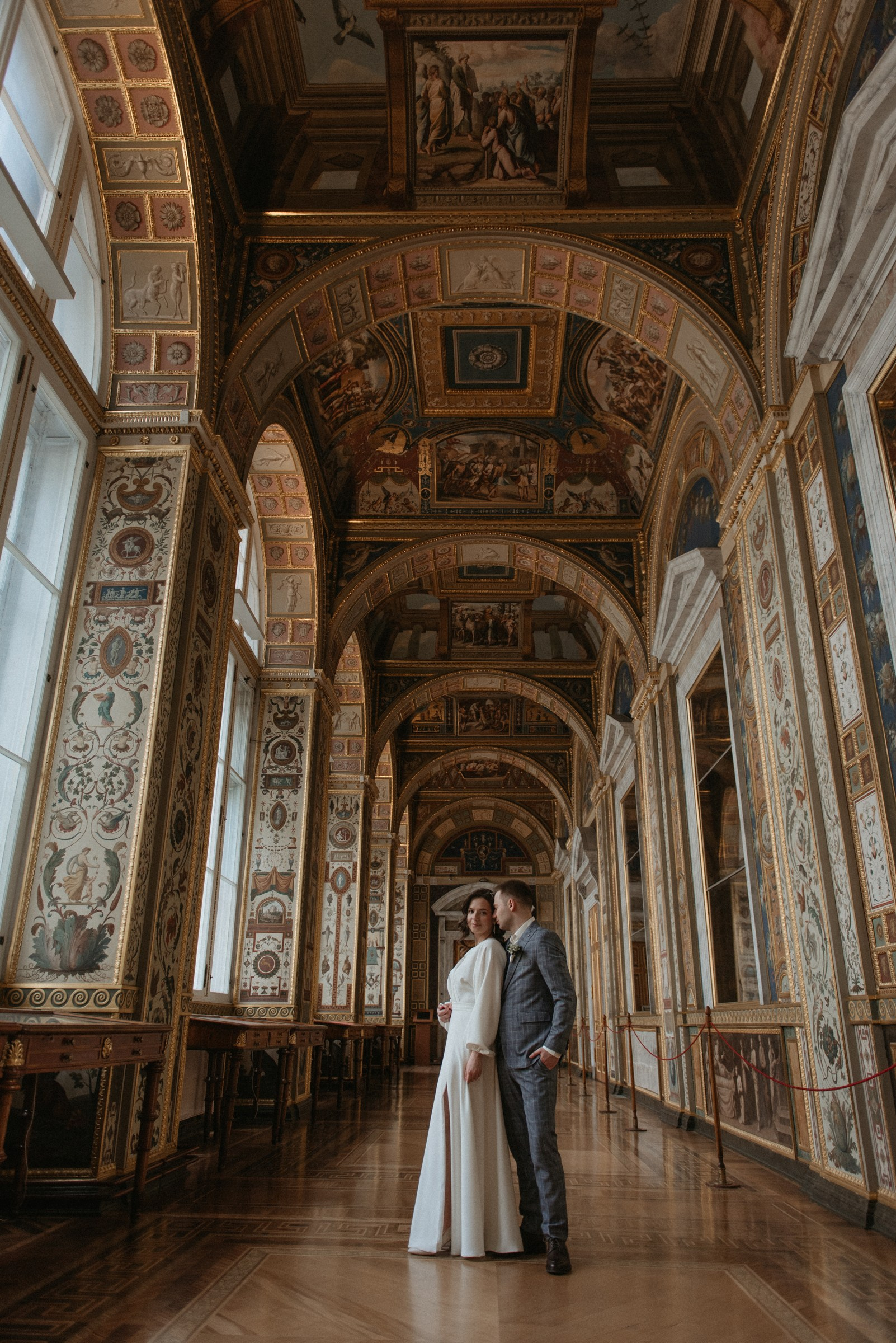 свадебная фотосессия в Эрмитаже