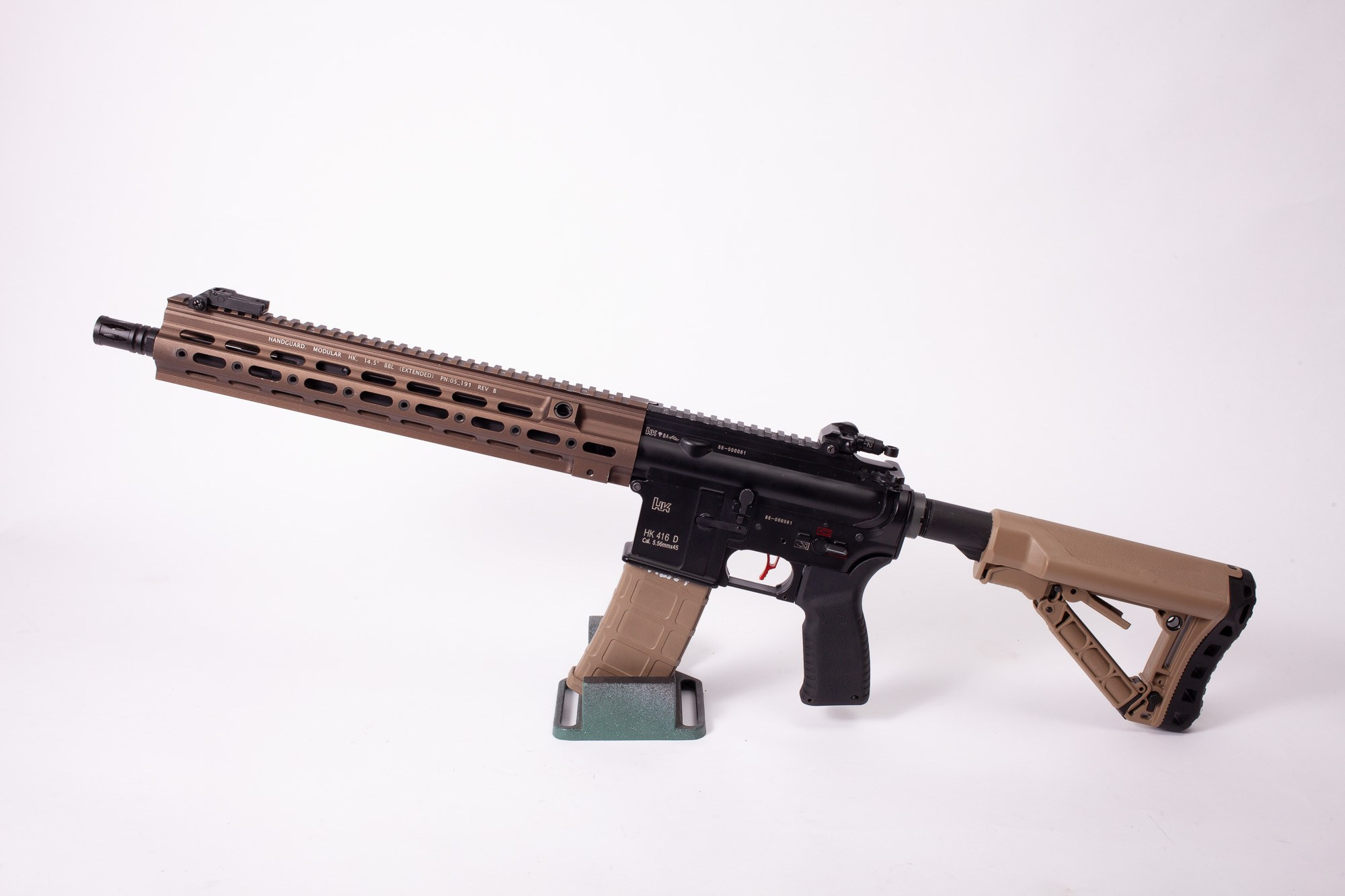 Тюнинг E&C HK416 c цевьём Geissele. Страйкбольная мастерская Бигич Воркшоп