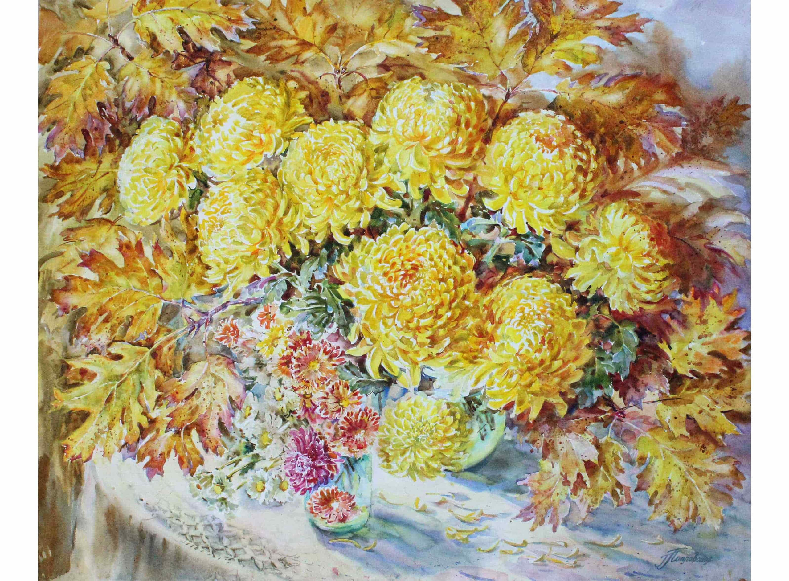 Цветы акварелью: тюльпаны, сирень, подснежники, розы, подсолнухи. Свет акварели Галины Поплавской