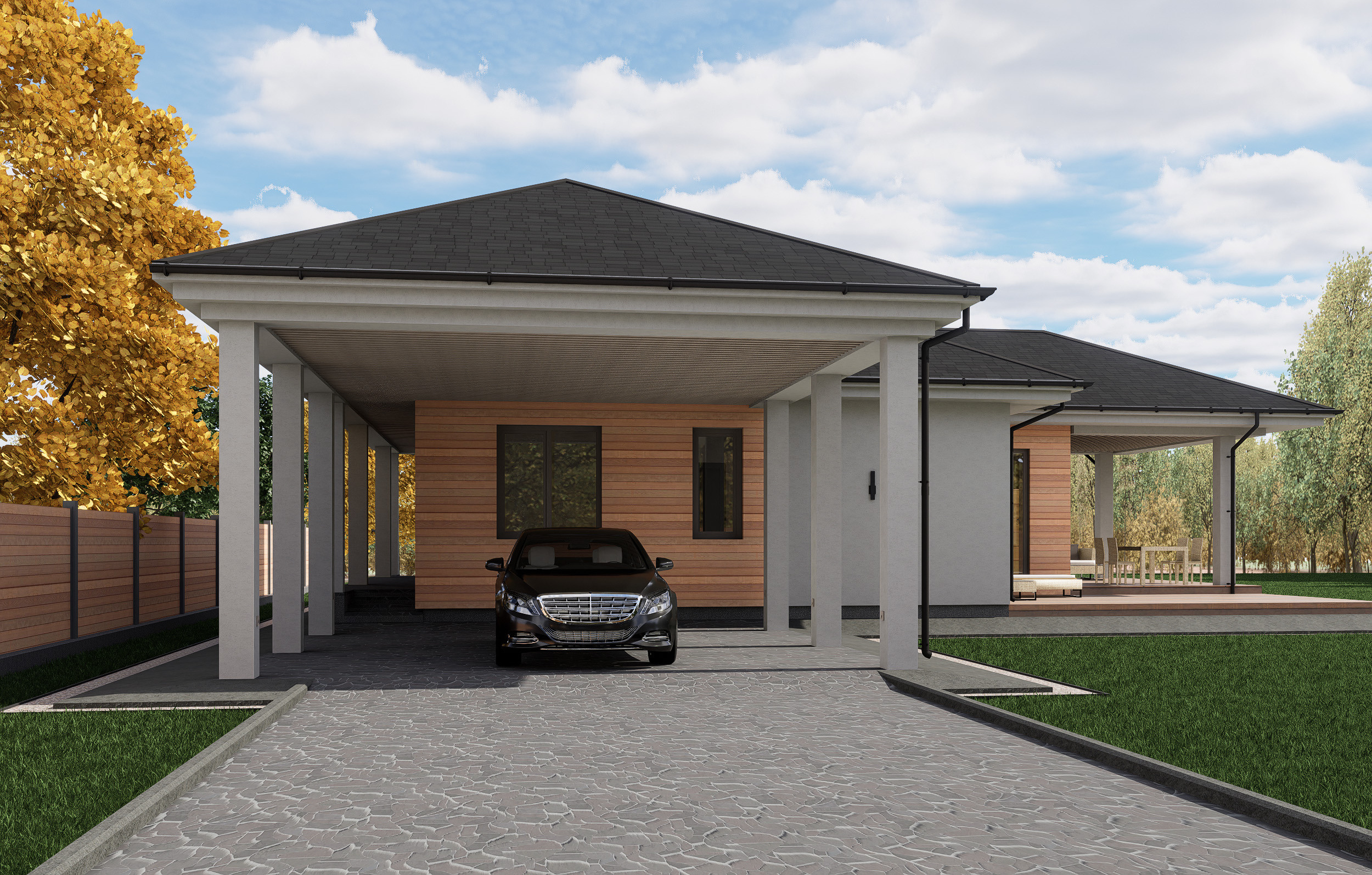 Дом Сахалин 100 м². Архитектурно-дизайнерское бюро ROOMS