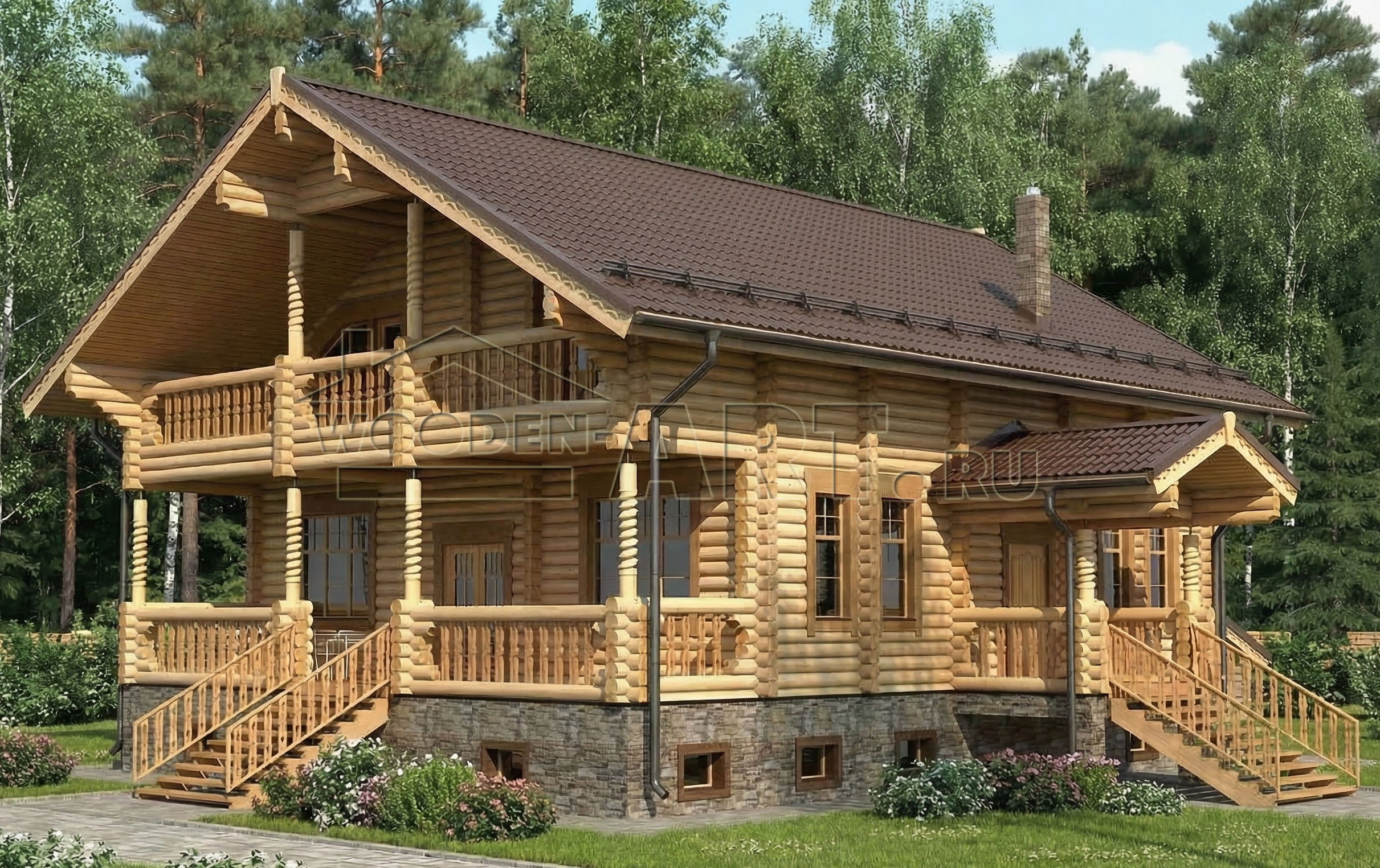 «Ягунино» 355 кв. м. Проекты деревянных домов. Архитектор Ольга Мальцева