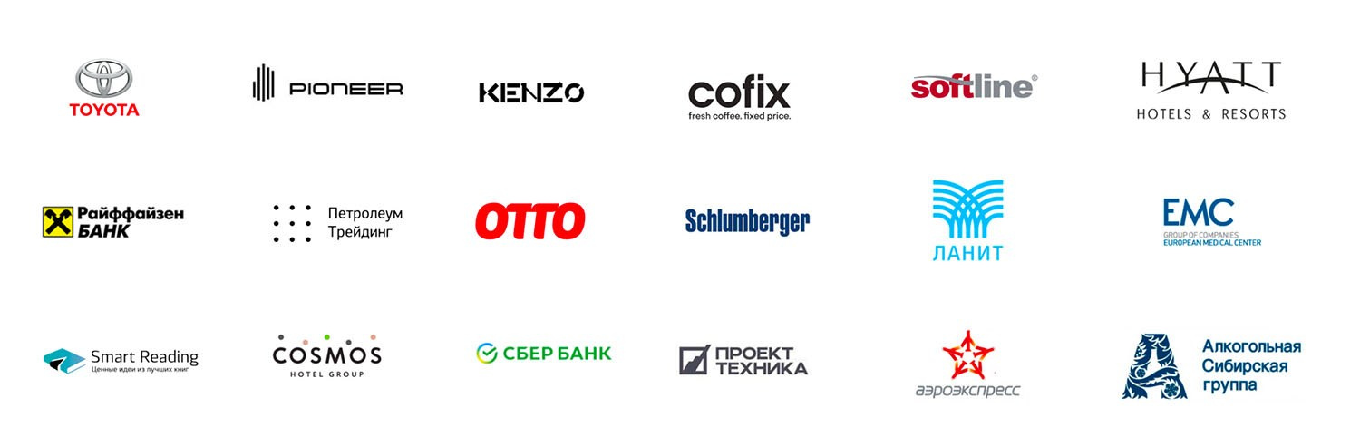 Клиенты фотографа Виталия Агабабяна — Toyota, Pioneer, Kenzo, Cofix, Softline, Hyatt, Райффайзен Банк, OTTO, Schlumberger, ЛАНИТ, EMC, Сбер, Аэроэкспресс и другие крупные компании