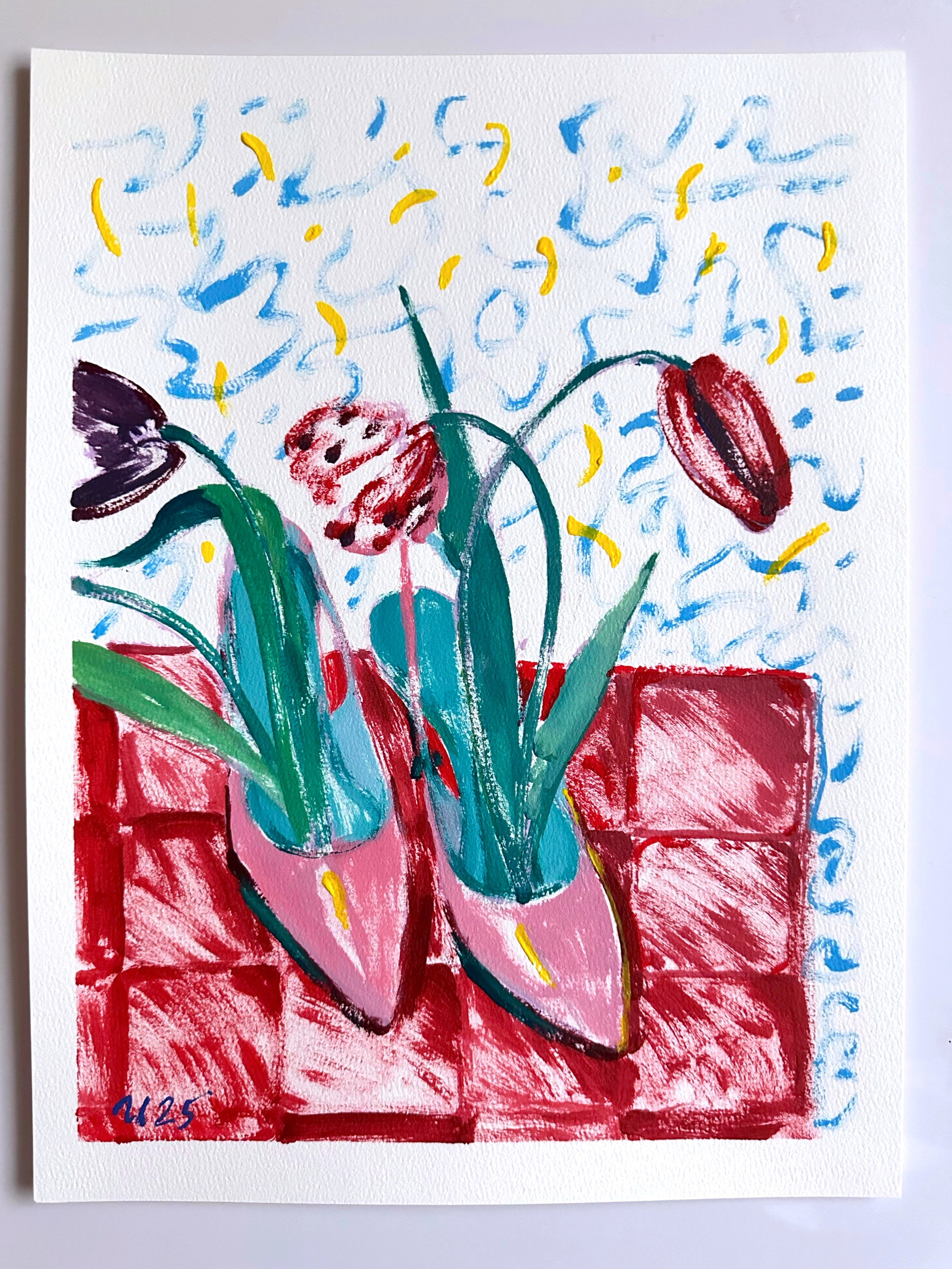 Доступные работы на бумаге (акрил/масло). Визуальный художник Илья Филатов