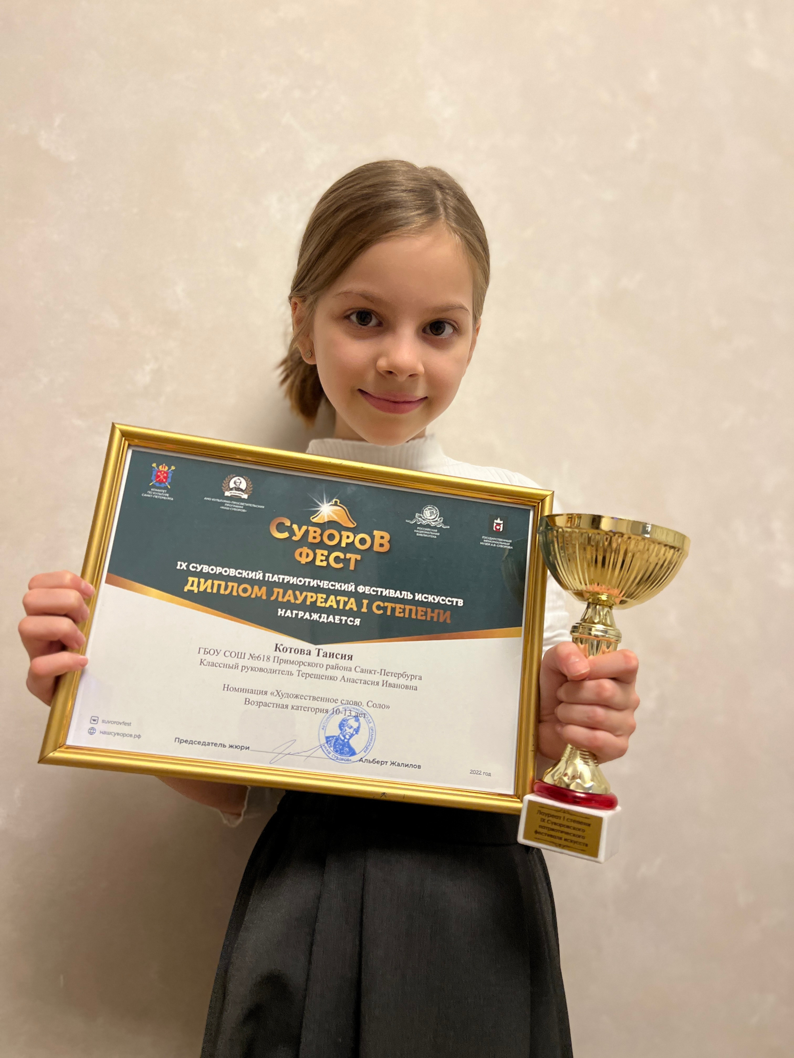 Награды. Актриса Таисия Котова