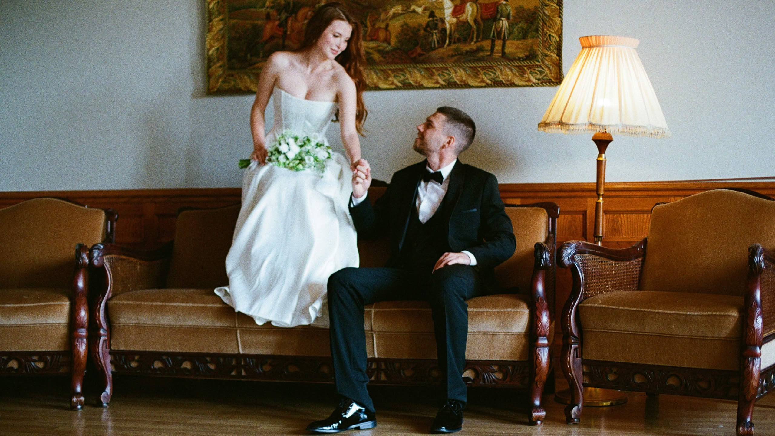 Молодожены – фото на плёнку