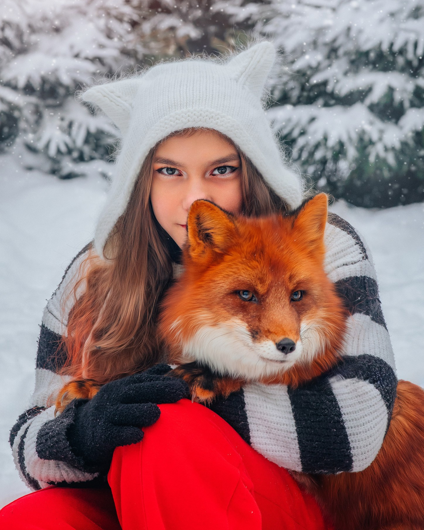 Фотосессия с лисой в Москве. Фотограф в Москве — Надежда Гурьева | Дети, семьи, животные