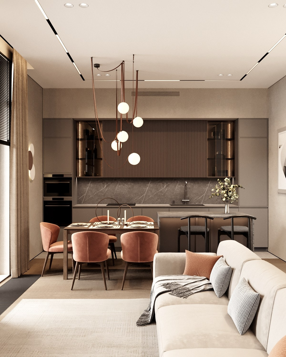 ЖК Ever 120 кв. м. Kod Interiors | Дизайнер интерьеров Кораблина Кристина