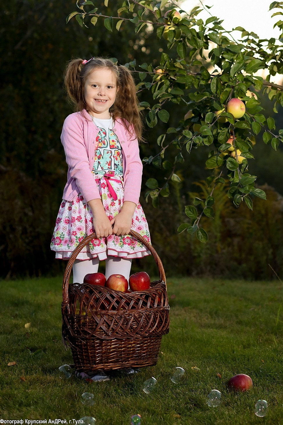 Фотосессия ребенка с яблоками в Туле. Фотограф в Туле Крупский АнДРей. Фотостудия «КАДР71» в Туле