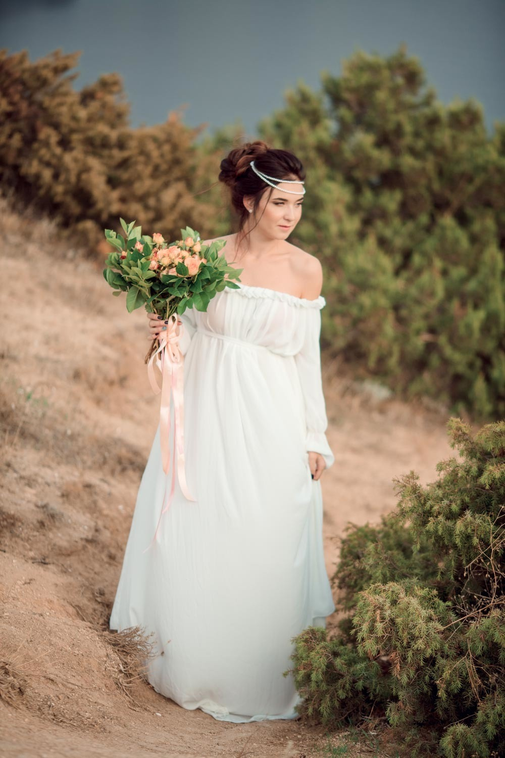 Букет невесты Прогулка невесты на природе