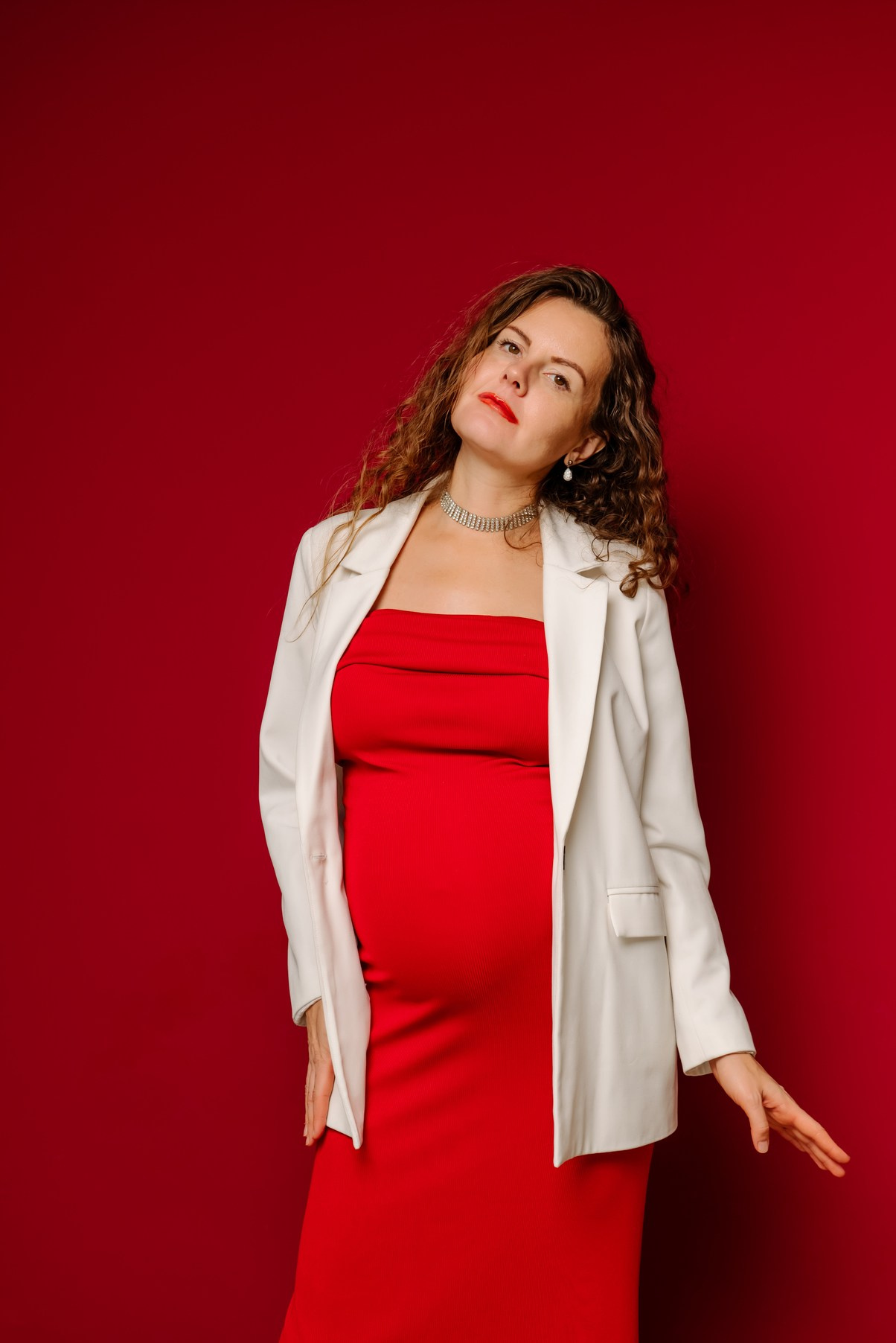 Беременность. В красном. Свадебный и сеейный фотограф в Санкт-Петербурге Елена Худякова