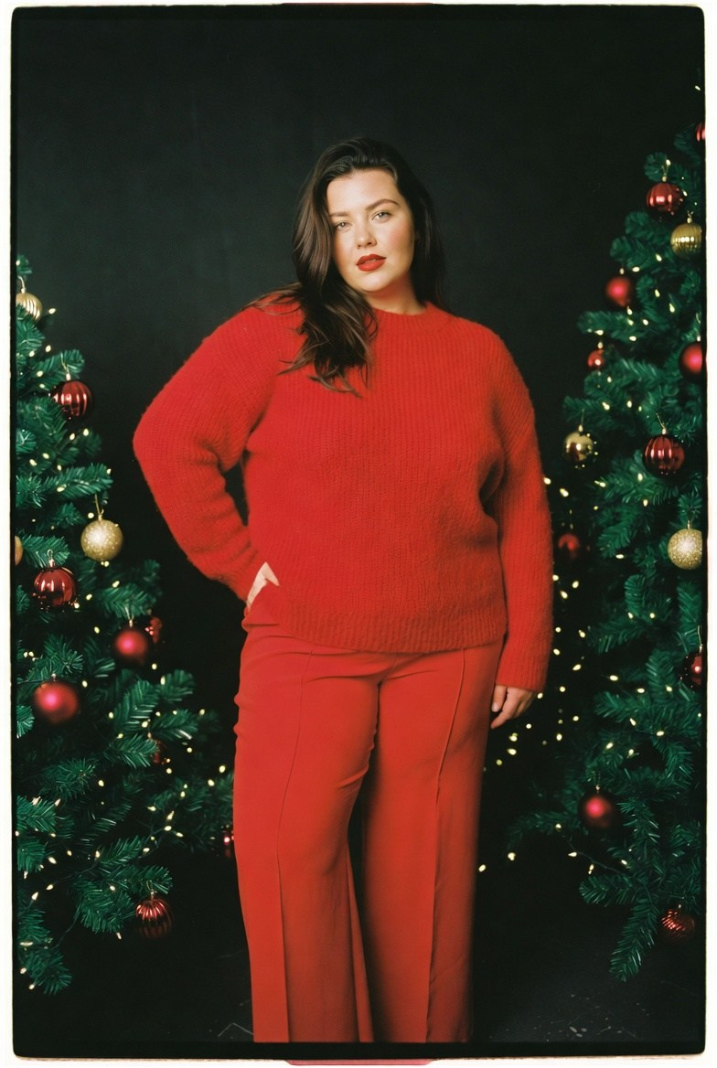 Плюс сайз в красном