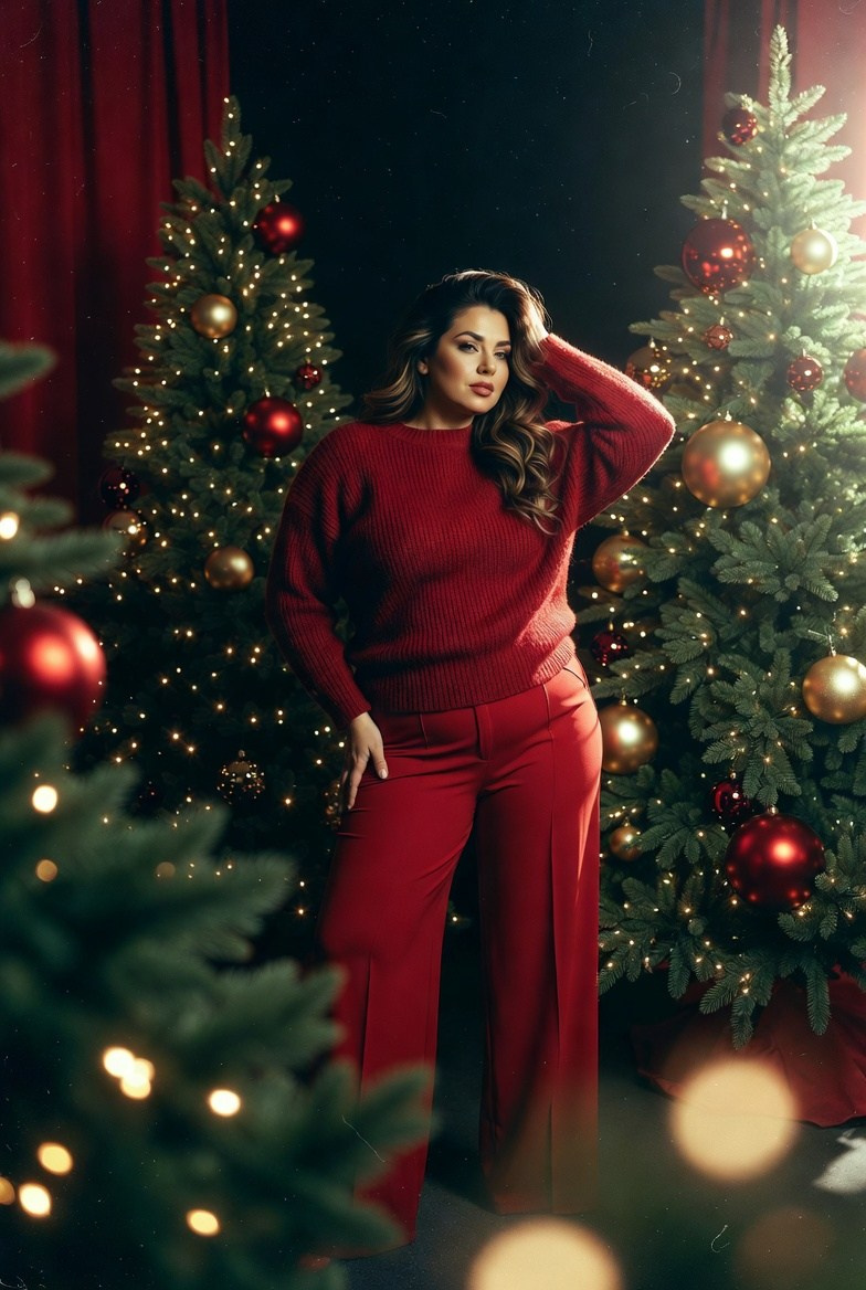 Плюс сайз в красном