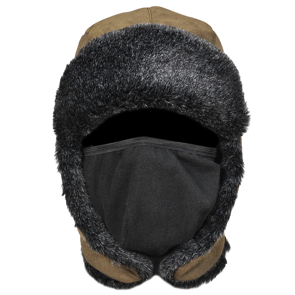 Зимняя меховая мужская шапка.