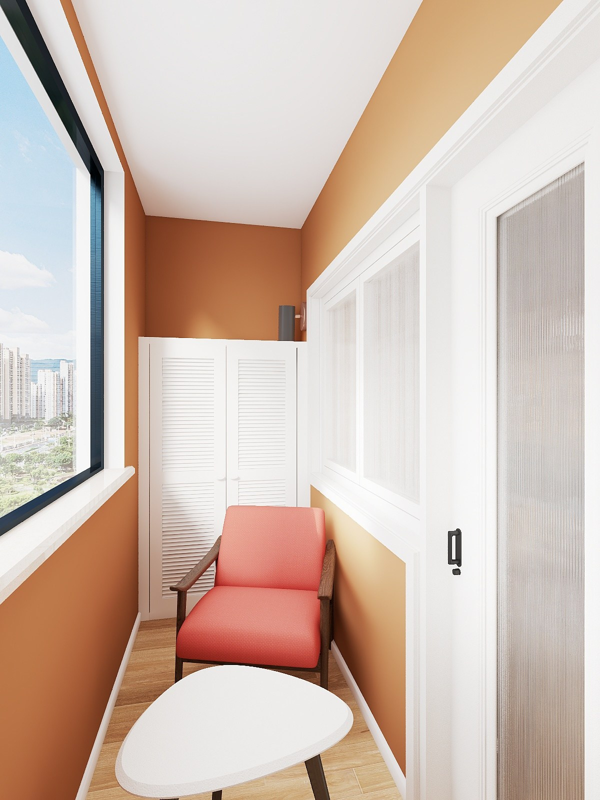 Визуализация (рендер) балкона в проекте инвестиционного ремонта