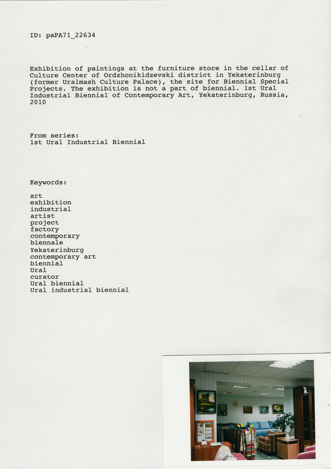 Keywords. Petr Antonov