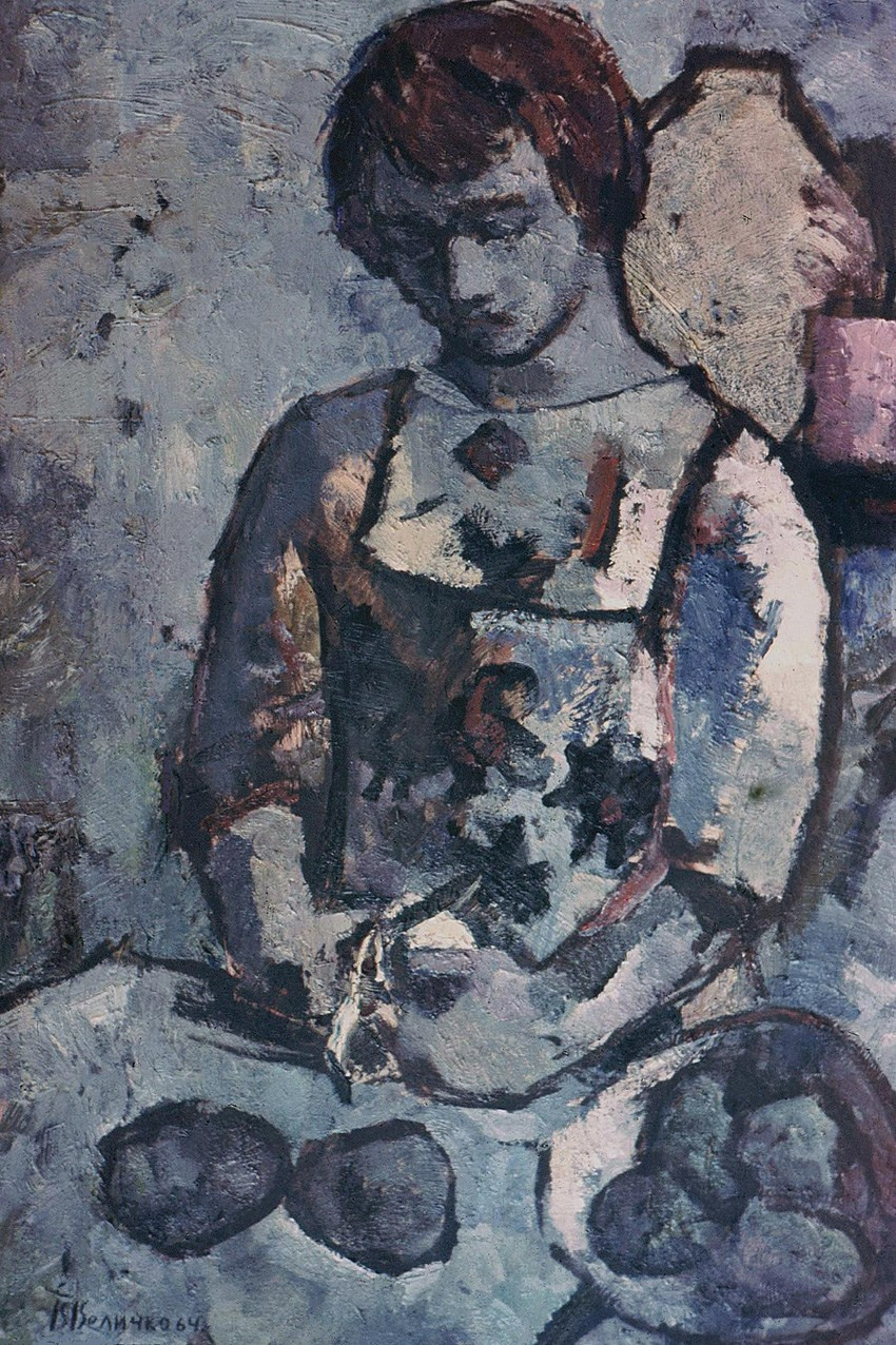 «Чистка картофеля» 1964 год Тульский музей изобр. иск. Художник Величко Вадим Семёнович