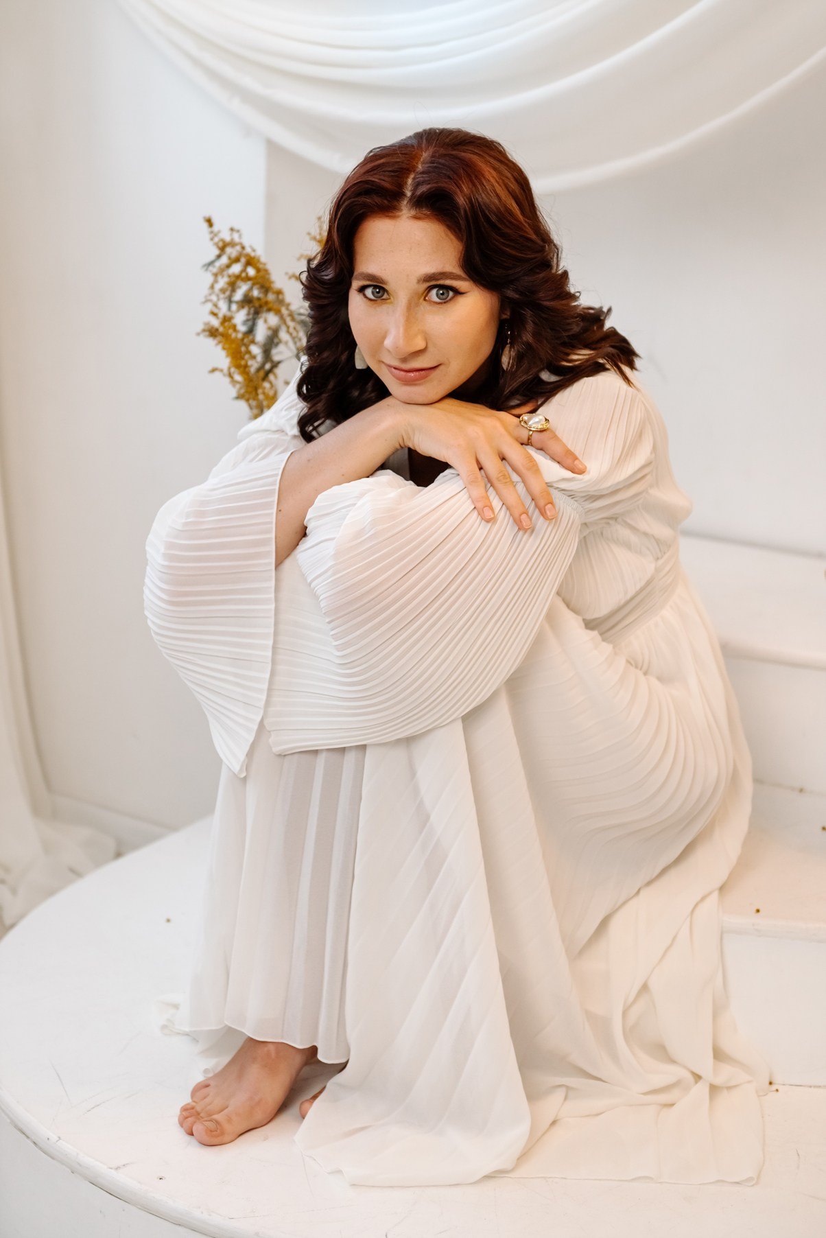 Виктория с мимозой. Свадебный и семейный фотограф в Санкт-Петербурге Елена Худякова